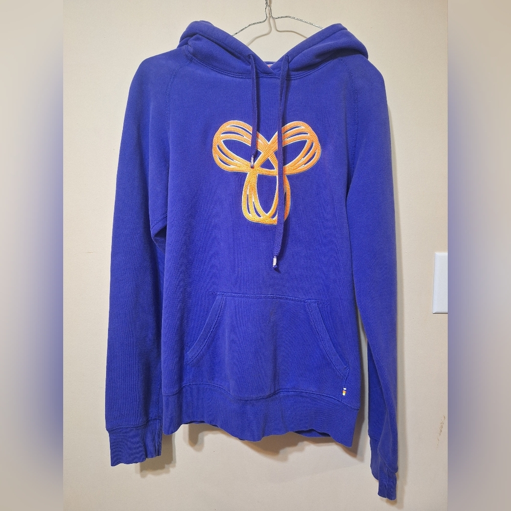 TNA HOODIE EMBROIDERED LOGO PURPLE ORANGE women's Medium
